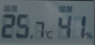 時計の温度・湿度計の表示
